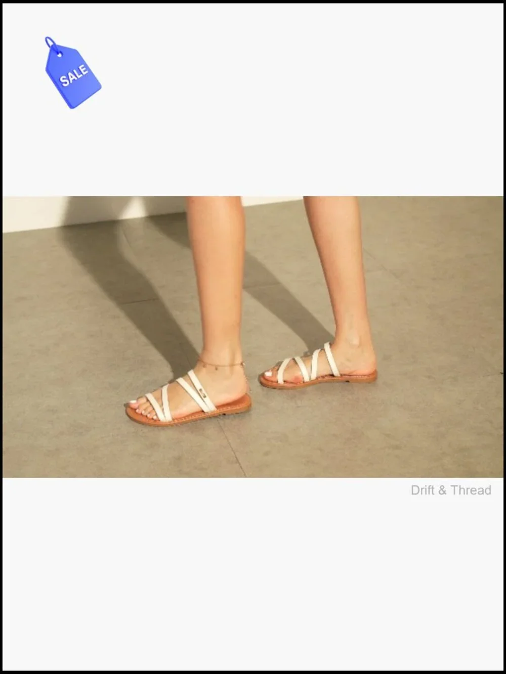 Multi Strap Slide Sandals with Metal Accent Flat Casual Beach Summer Shoes